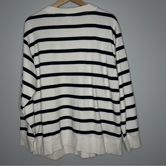 Women’s H&M‎ maternity black white striped sweatshirt tunic medium - Picture 6 of 6